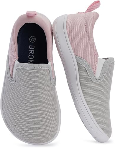 Kids Wide Slip-On — Grey Pink